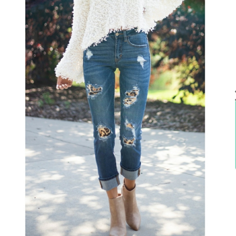 Just Blue leopard 2x jeans